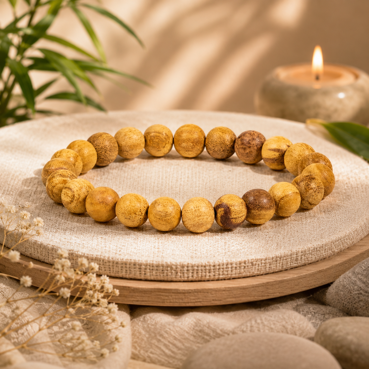 Zapestnica Palo Santo – okrogle perle M - slika 2